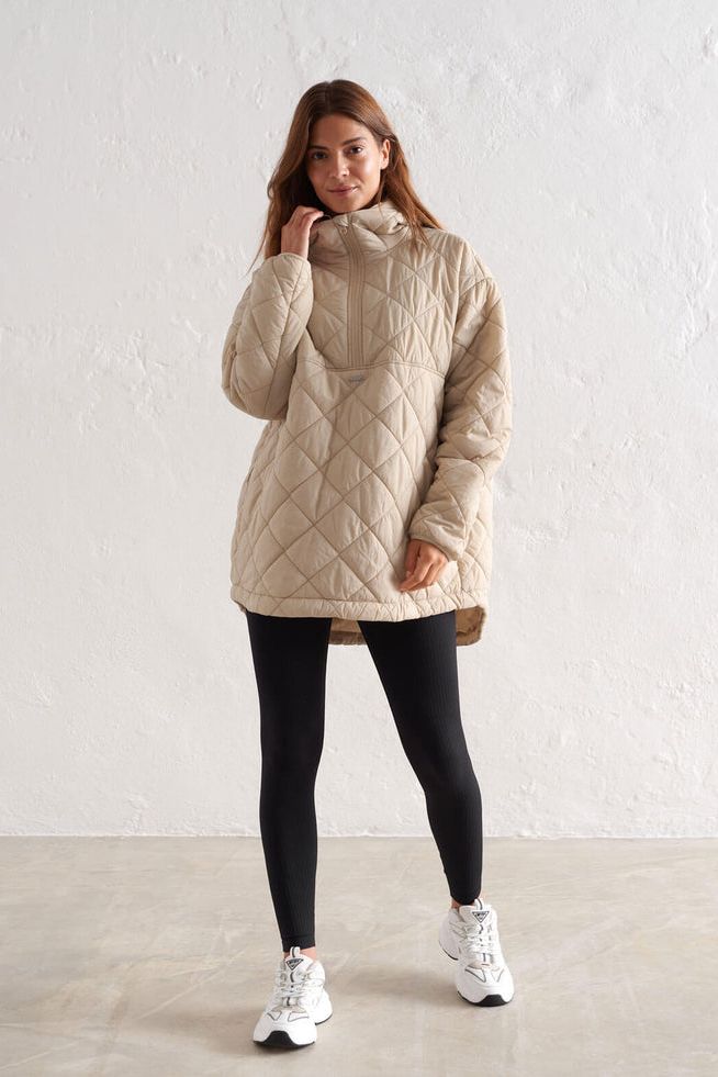 Oversized Quilted Anorak | Cafe Au Lait
