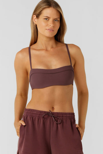 Irresistable Luxe Rib Sports Bra | Amethyst Shadow