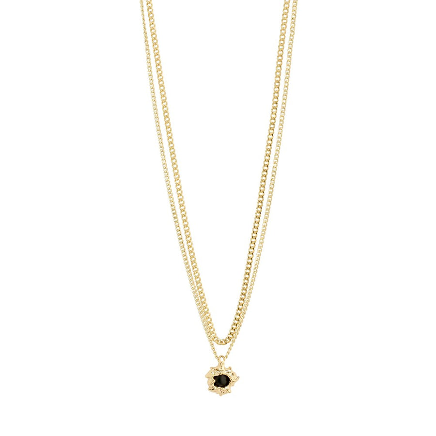 Act Necklace | Gold Plated/Black