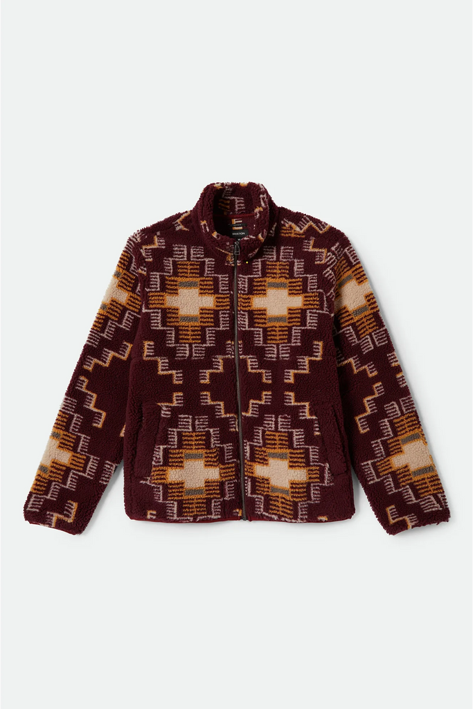 Arctic Fleece Mock Neck Jkt| Lt Cabernet