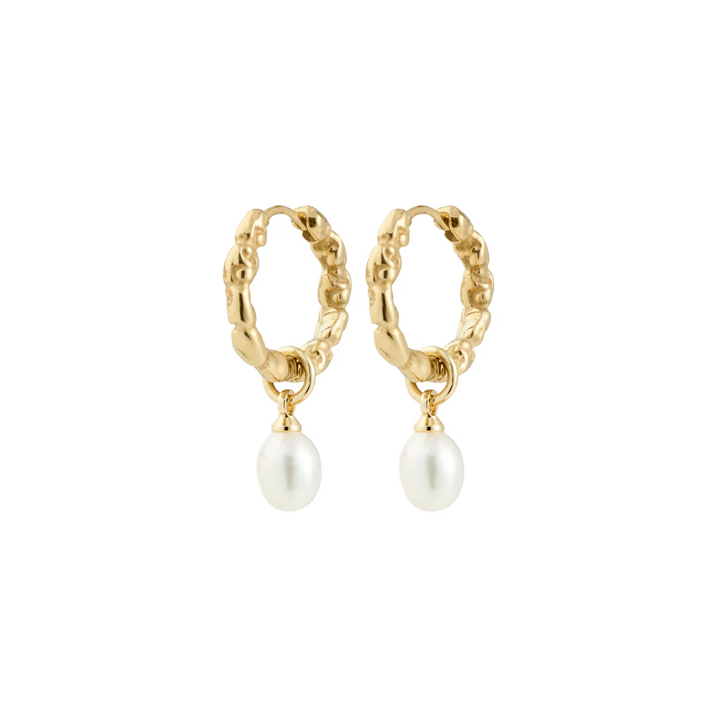 Shift Pearl Earrings | Gold Plated