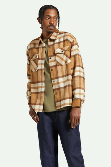 Selden Soft Brushed Flannel | Tan/Bison