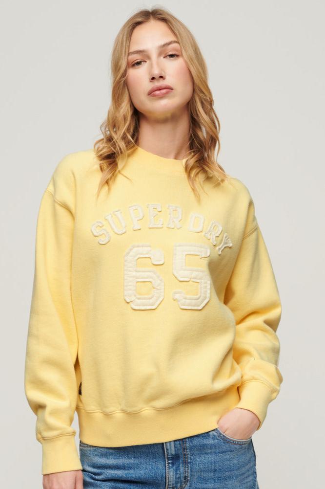 Applique Athletic Sweat | Pale Yellow