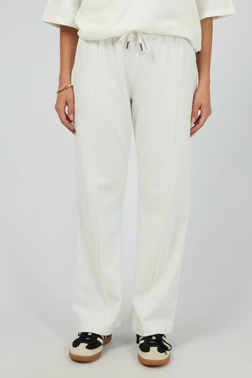 Nara Wide Leg Trackpant | Vintage White