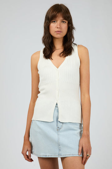 Luca Knit Top | White