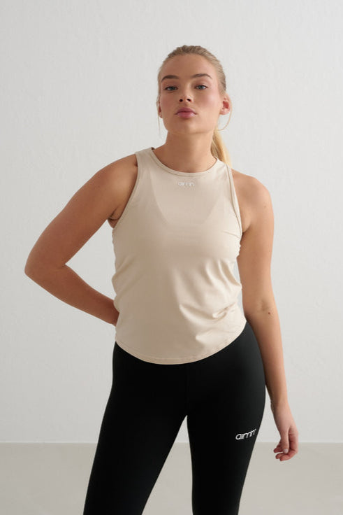 Soft Basic Singlet | Cafe Au Lait