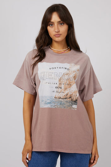 Genoa O/S Tee| Fawn