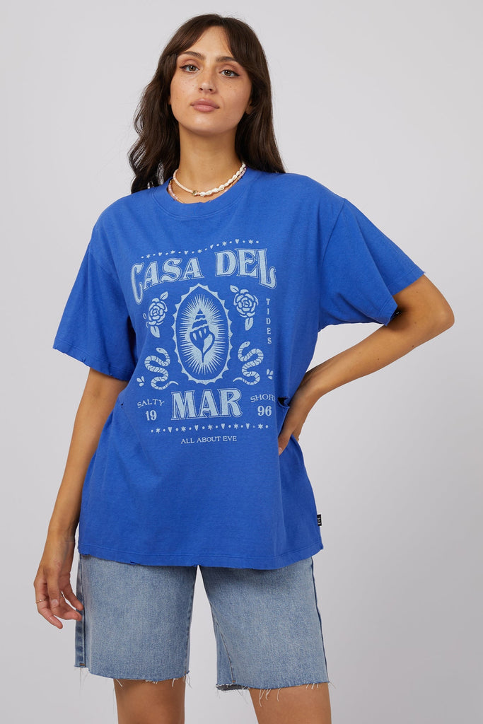 Casa Del Mar O/S Tee| Blue