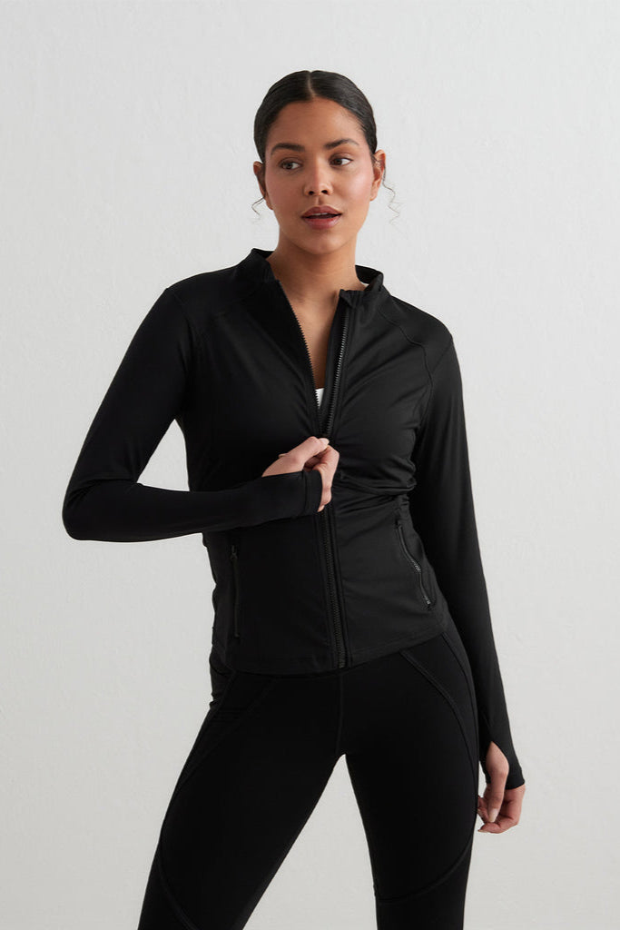 Sculpting Zip Jacket | Black