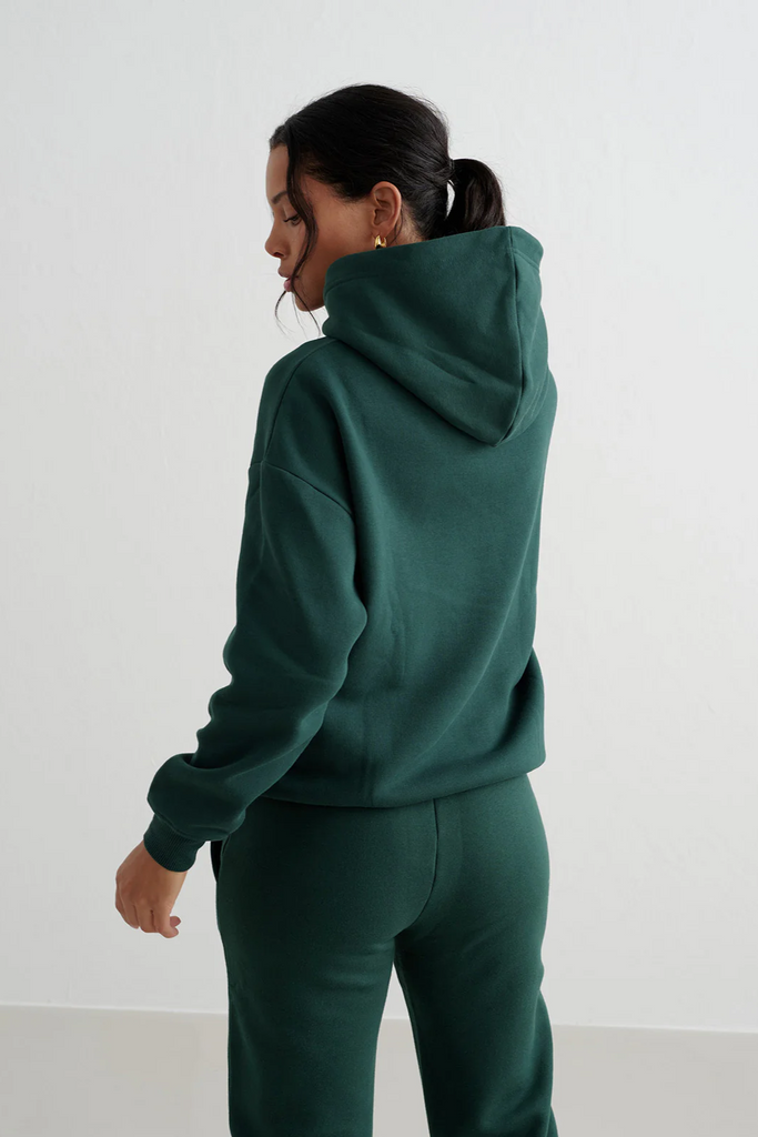 Varsity Sweat Hood | Deep Emerald