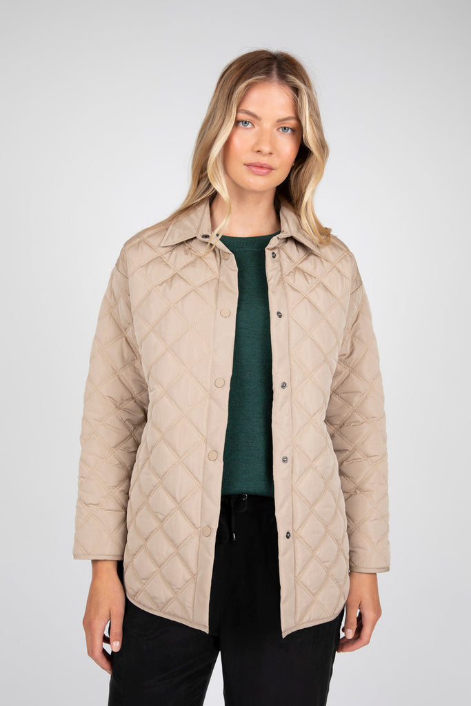 Aspen Quilted Shacket | Natural