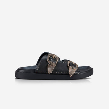 Eastwood Stud Footbed | Black/Gold