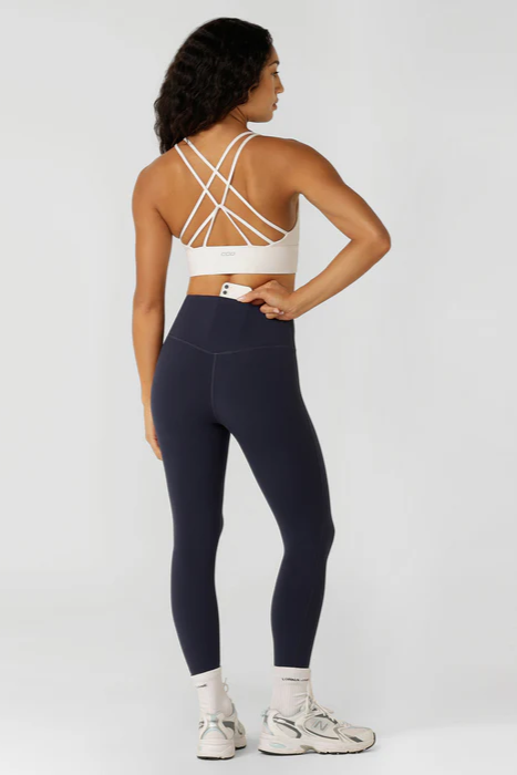 Lotus No chafe Phone Pocket Ankle Biter Leggings | Dark Platinum Navy