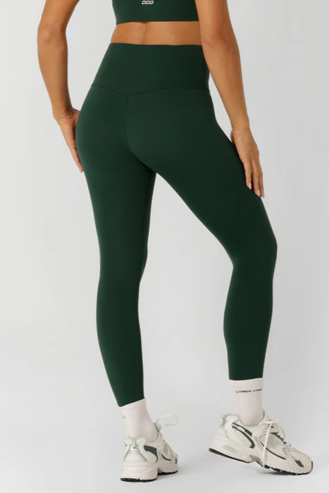 Lotus Phone Pocket Ankle Biter Leggings | Dark Green