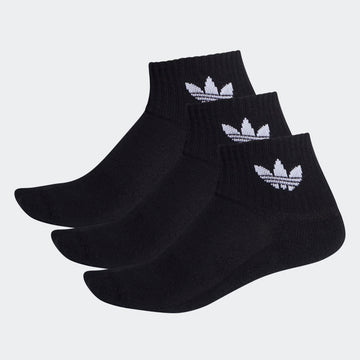 Mid Crew Socks 3 Pairs | Black