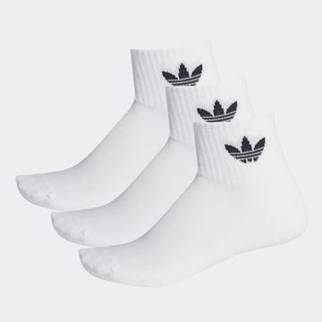 Mid Crew Socks 3 Pairs- White/Black