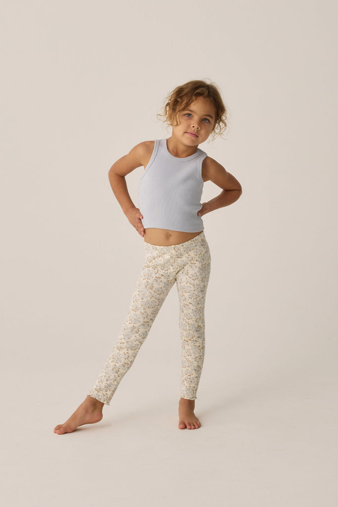 Ribbed Tank Set | Shell/ Light Blue