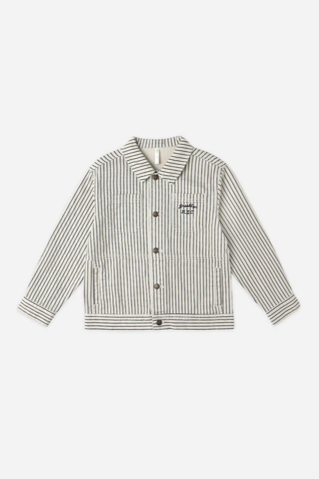 Chore Coat| Navy Pinstripe