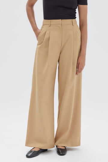 Roberta Wool Pant | Tan