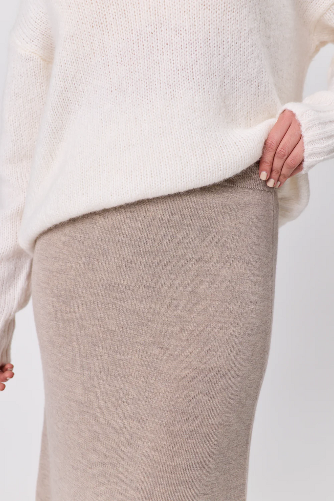 Serene Merino Skirt | Latte