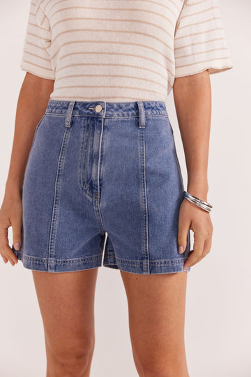 Nina Denim Shorts | Vintage Blue