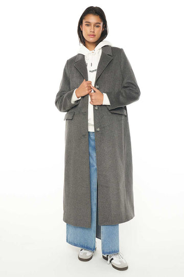 Wolf Longline Coat | Granite