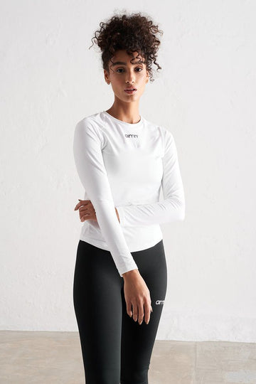 Soft Basic Long Sleeve Top - White