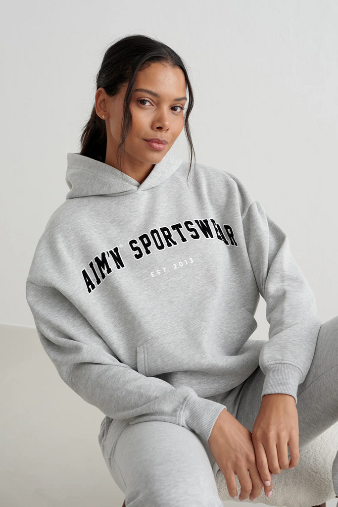 Varsity Sweat Hood | Grey