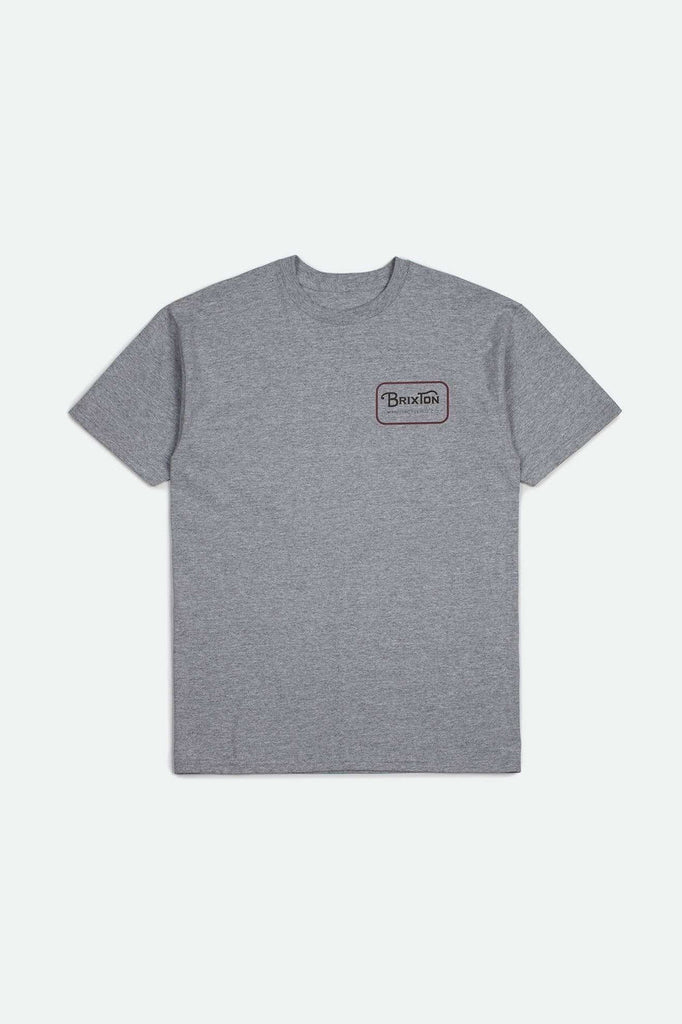 Grade SS Standard T-Shirt | Heather Grey/Washed Black/Red