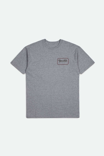 Grade SS Standard T-Shirt | Heather Grey/Washed Black/Red