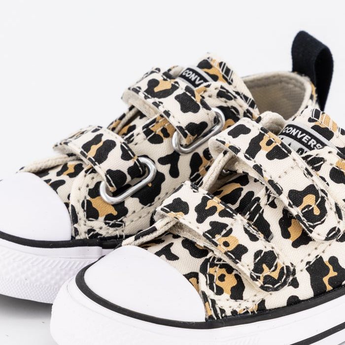 Toddler Chuck taylor Leopard Love 2V Low Driftwood Black White Shop Kids Converse at GOALS NZ www.goalsstore