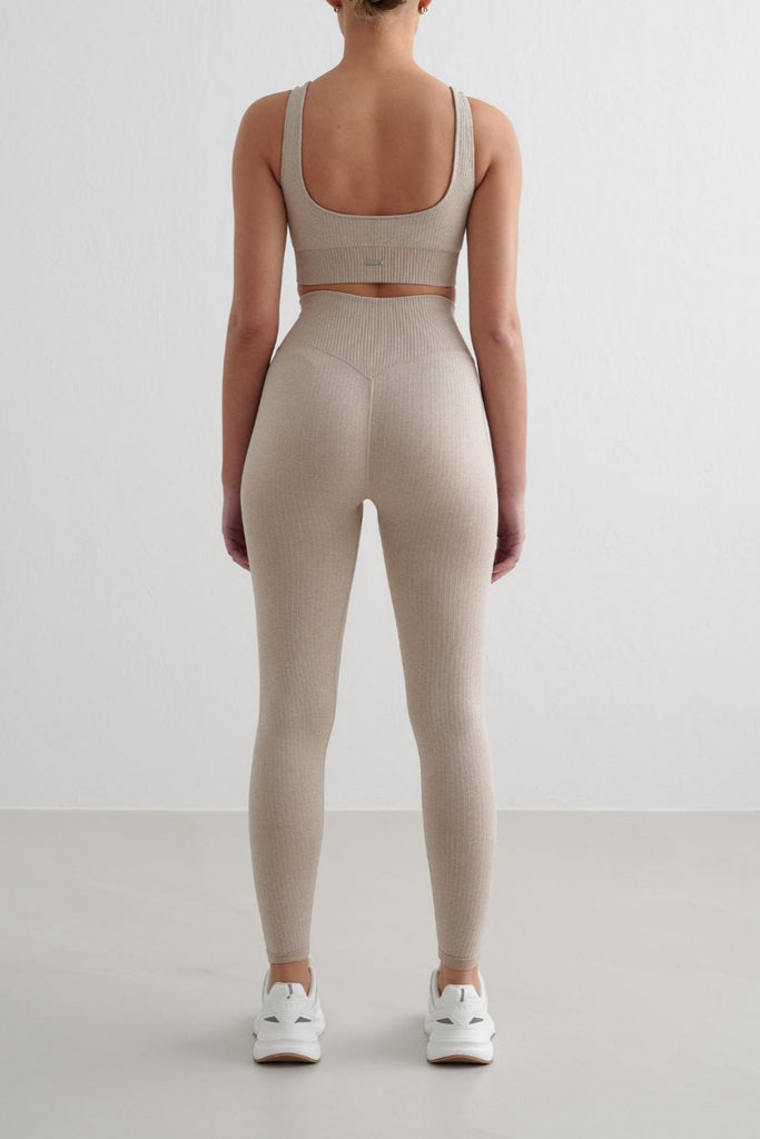 Tan Ribbed Tights Ribbed Seamless Tights | Beige – www.goalsstore.com