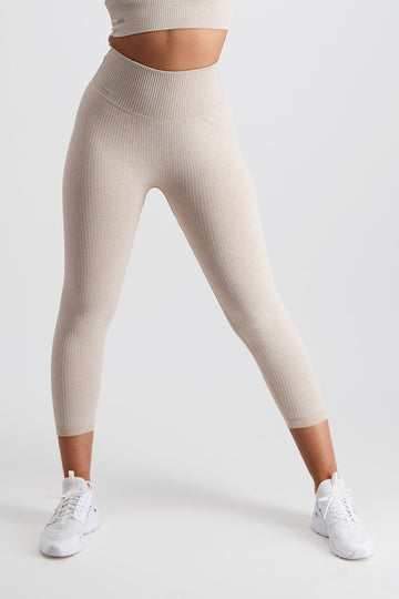 Ribbed Seamless Tight 7/8 - Beige
