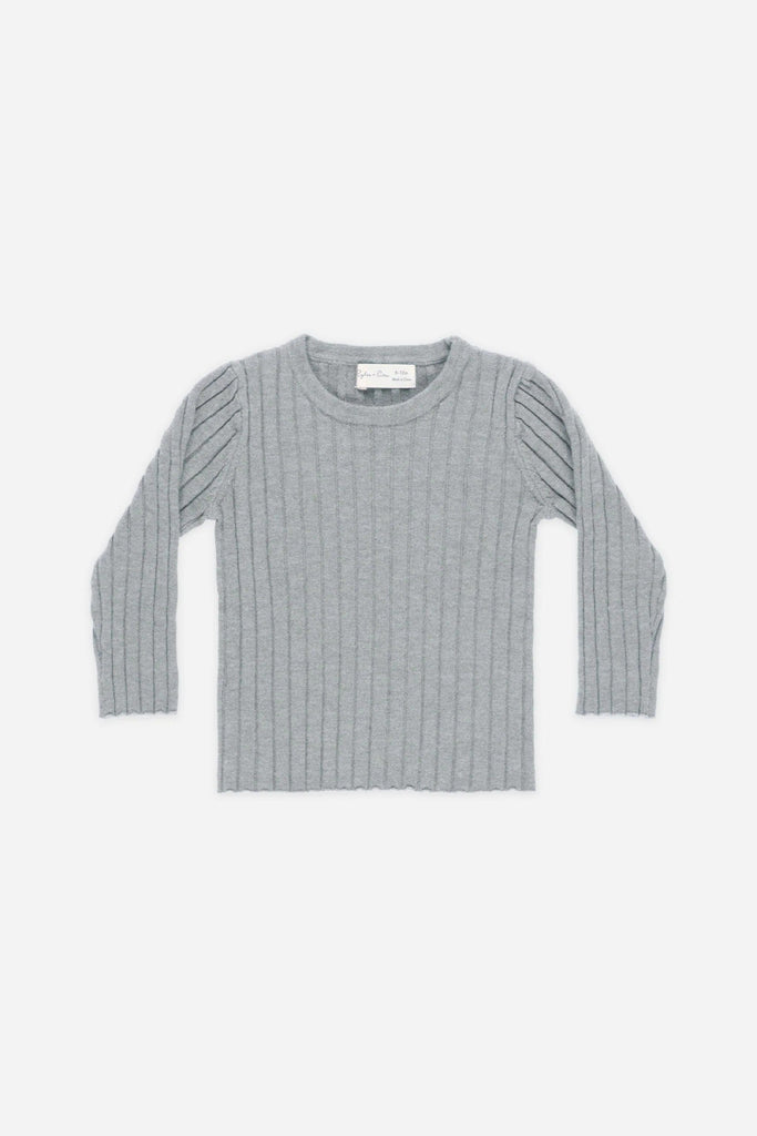 Longsleeve Knit Top| Dusty Blue