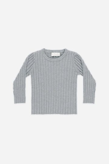 Longsleeve Knit Top| Dusty Blue