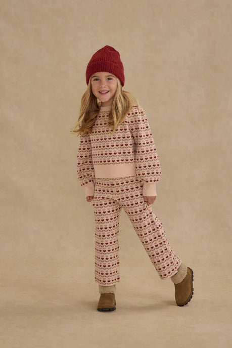 Jacquard Knit Set | Ruby Hearts