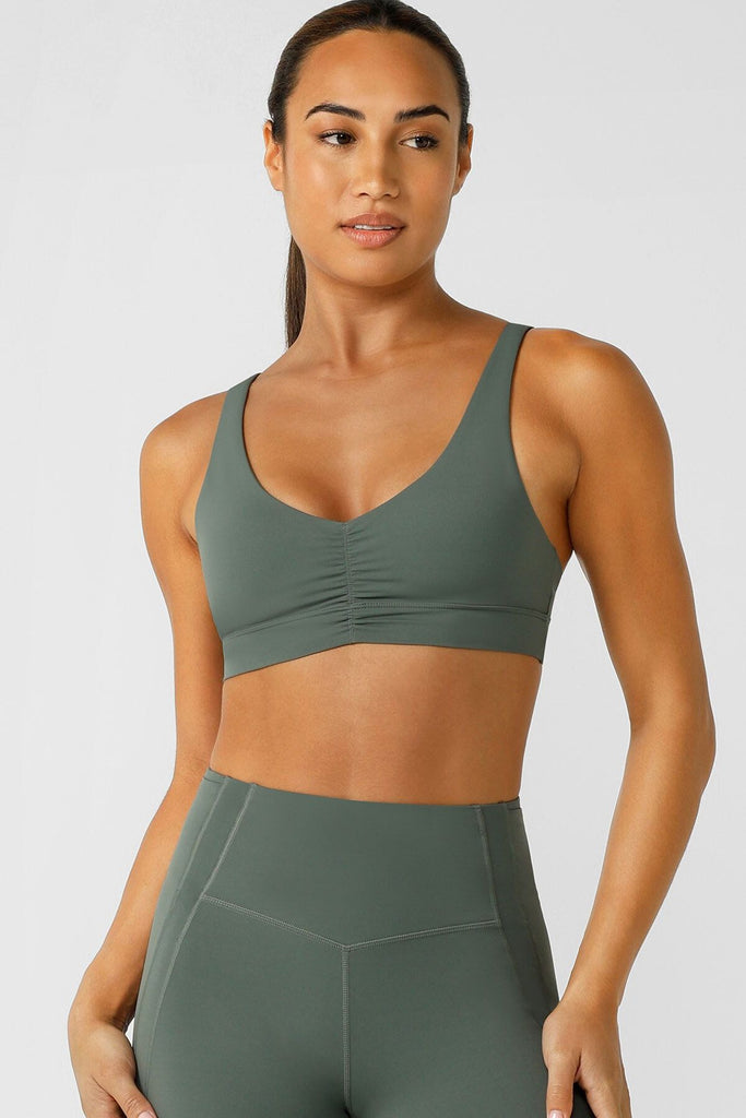 Formation Recycled Sports Bra | Agave Green