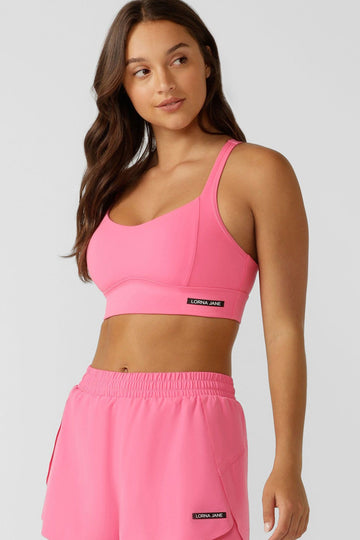 Reactive Max Support Sports Bra | Cameo Pink