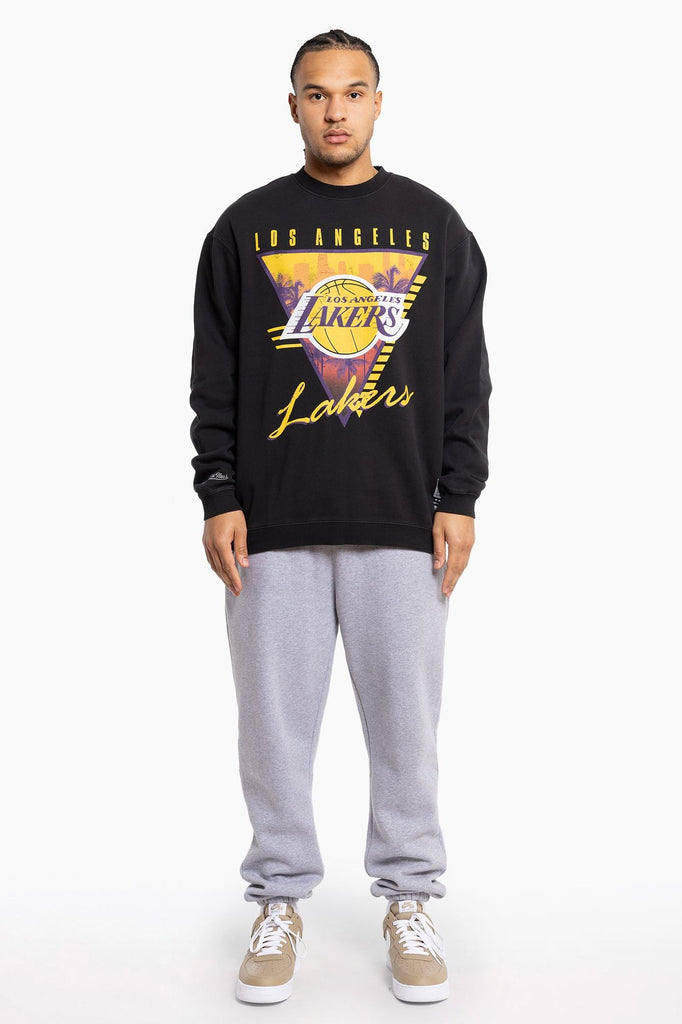 LA Lakers Tri Logo Crew | Faded Black
