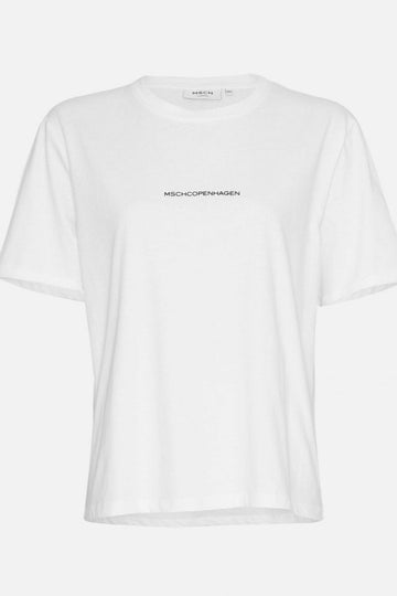 Terina Organic Small Logo Tee | White/Black
