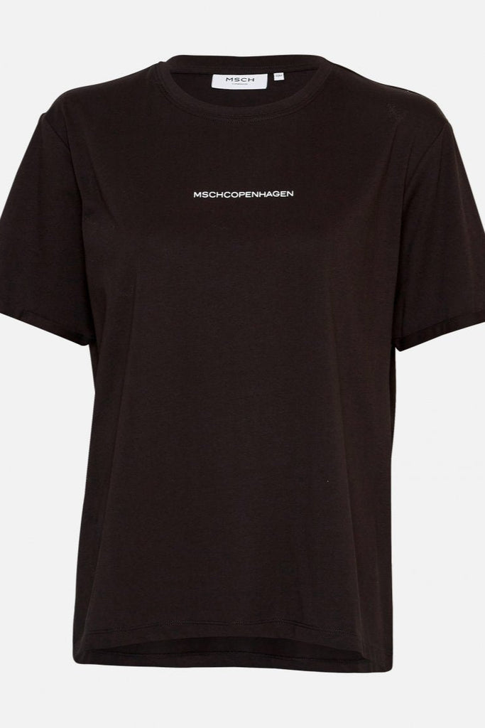 Terina Organic Small Logo Tee | Black/White