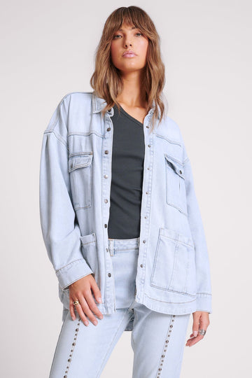 Longline Denim Jacket| Hustler