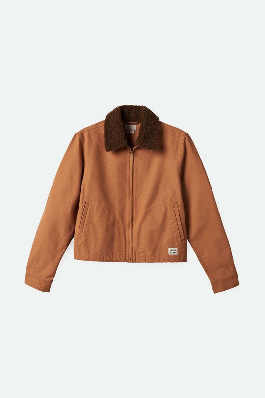 Mechanics W Garage Zip Jacket | Tobacco Brown