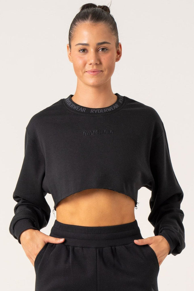Cropped Sweater | Black