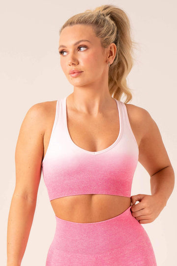 Ombre Seamless Sports Bra Musk | Pink Ombre