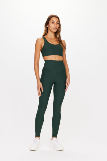 Peached 28in High Rise Pant | Racing Green